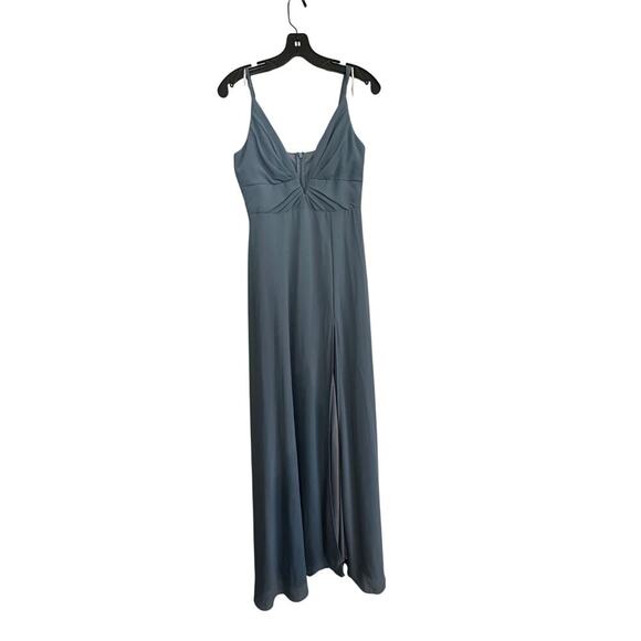 Lulus Dresses & Skirts - Lulu’s Women's Blue Deep V-Neckline Sleeveless Maxi Dress Size Small